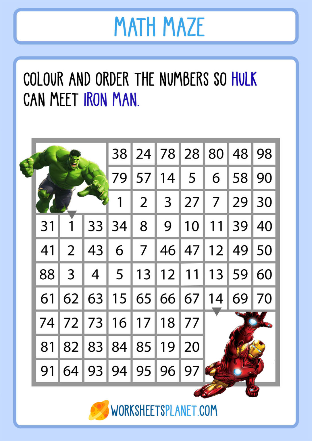 Free Fun Math Puzzle Worksheets For Middle School