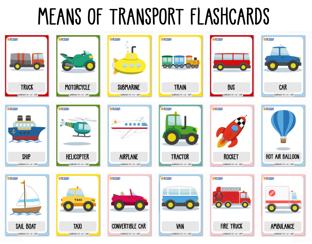 Means of Transportation (Basic English) 