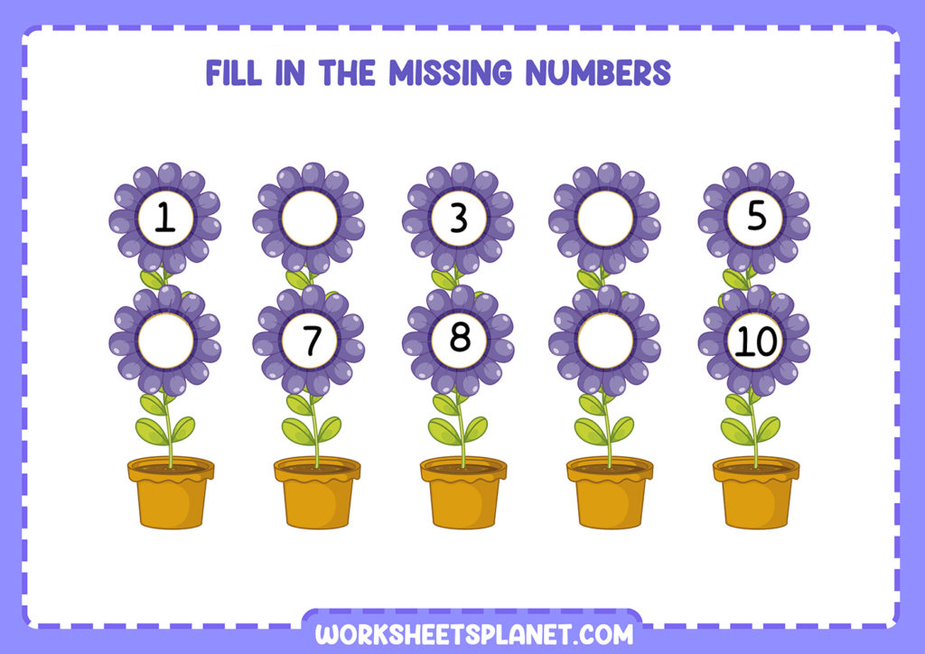Printabble missing numbers worksheets for kids super pack