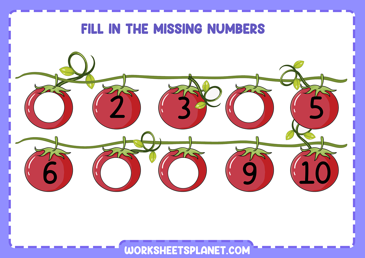 Missing Numbers Worksheets Kindergarten