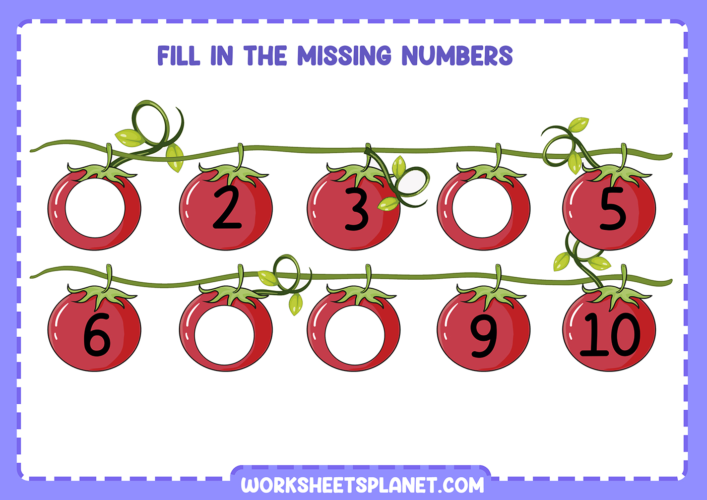 missing numbers worksheets kindergarten