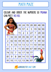 Number Maze Worksheets