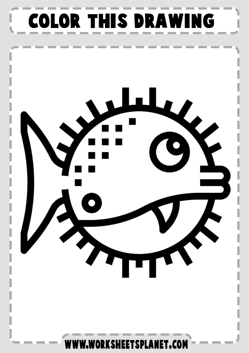 Balloon Fish Coloring Pages