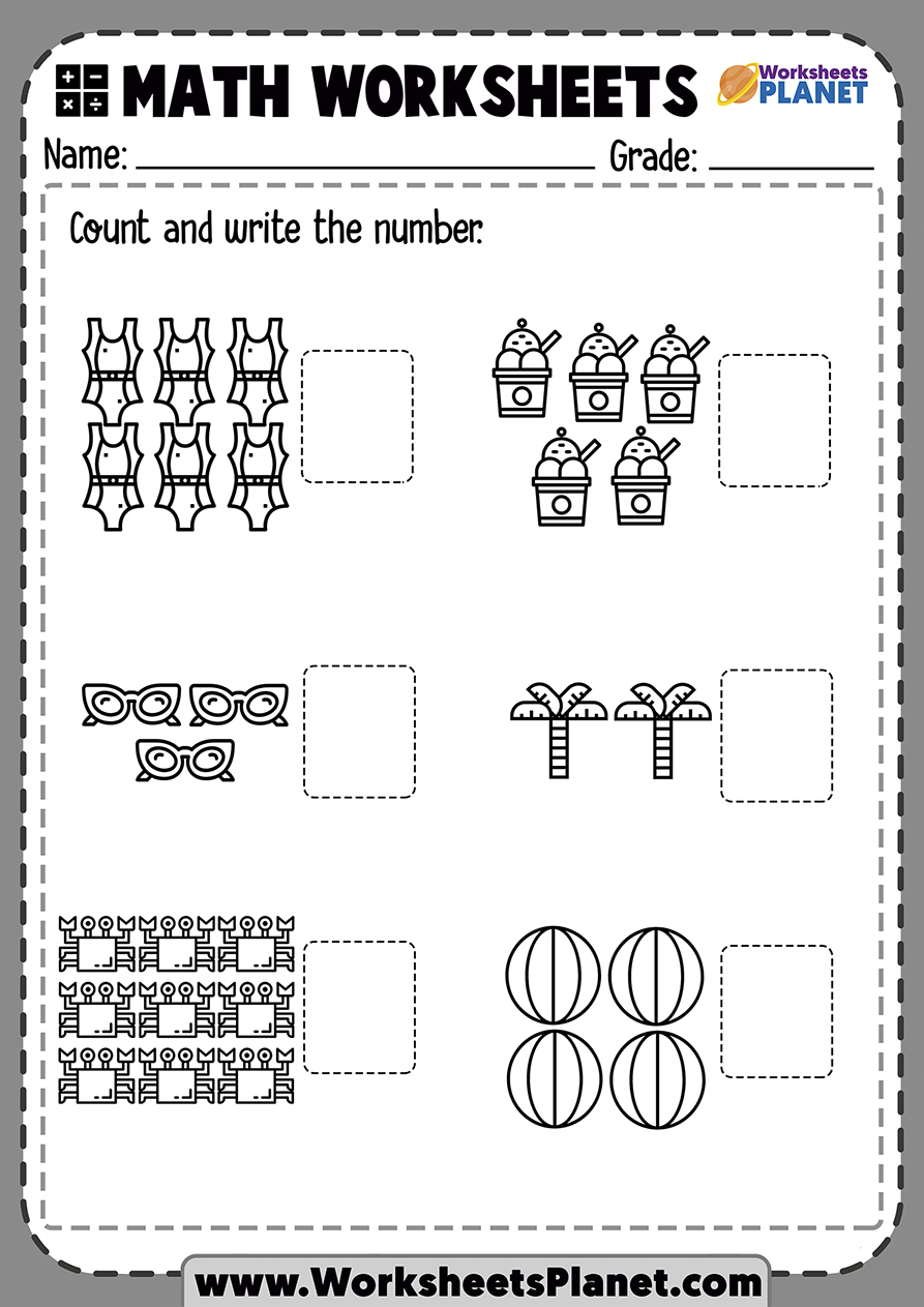 Counting Worksheets For Preschool