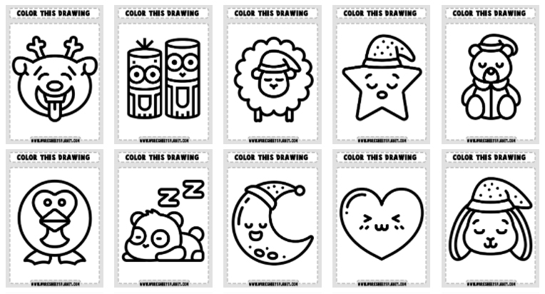 Easy Coloring Pages For Kids