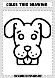 Easy Dog Coloring Pages