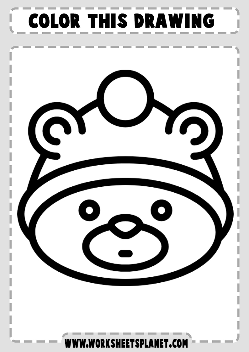 Kawaii Bear Coloring Pages For Kids