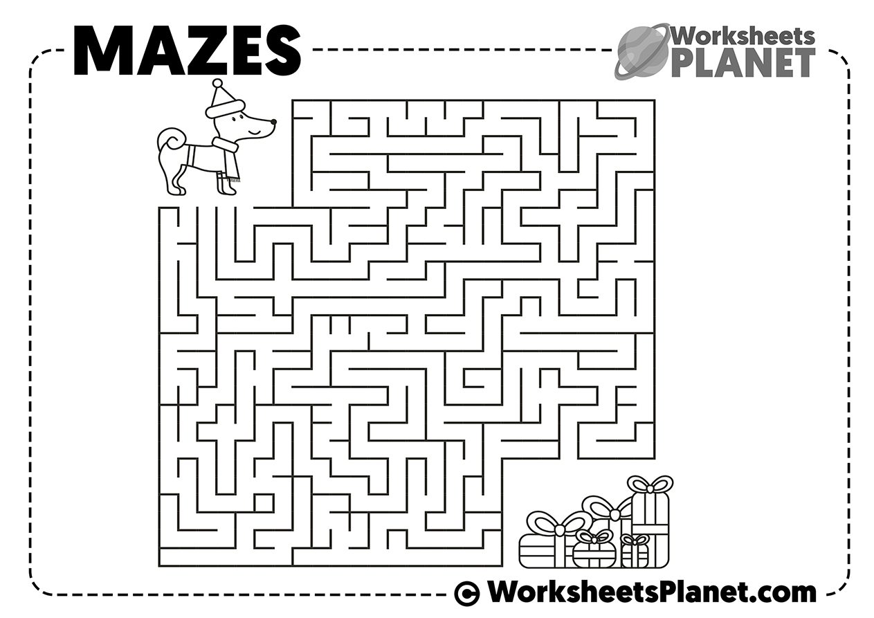 Maze for Kids- ILLUSTRATED MAZES for KIDS ages 4-6 (EASY Version