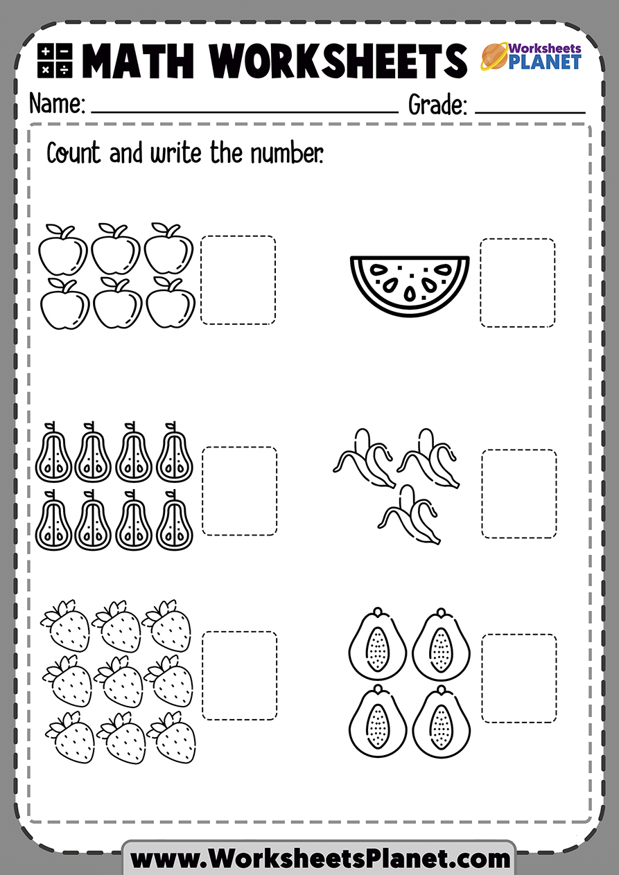 Counting Worksheets for Kindergarten | Counting Math