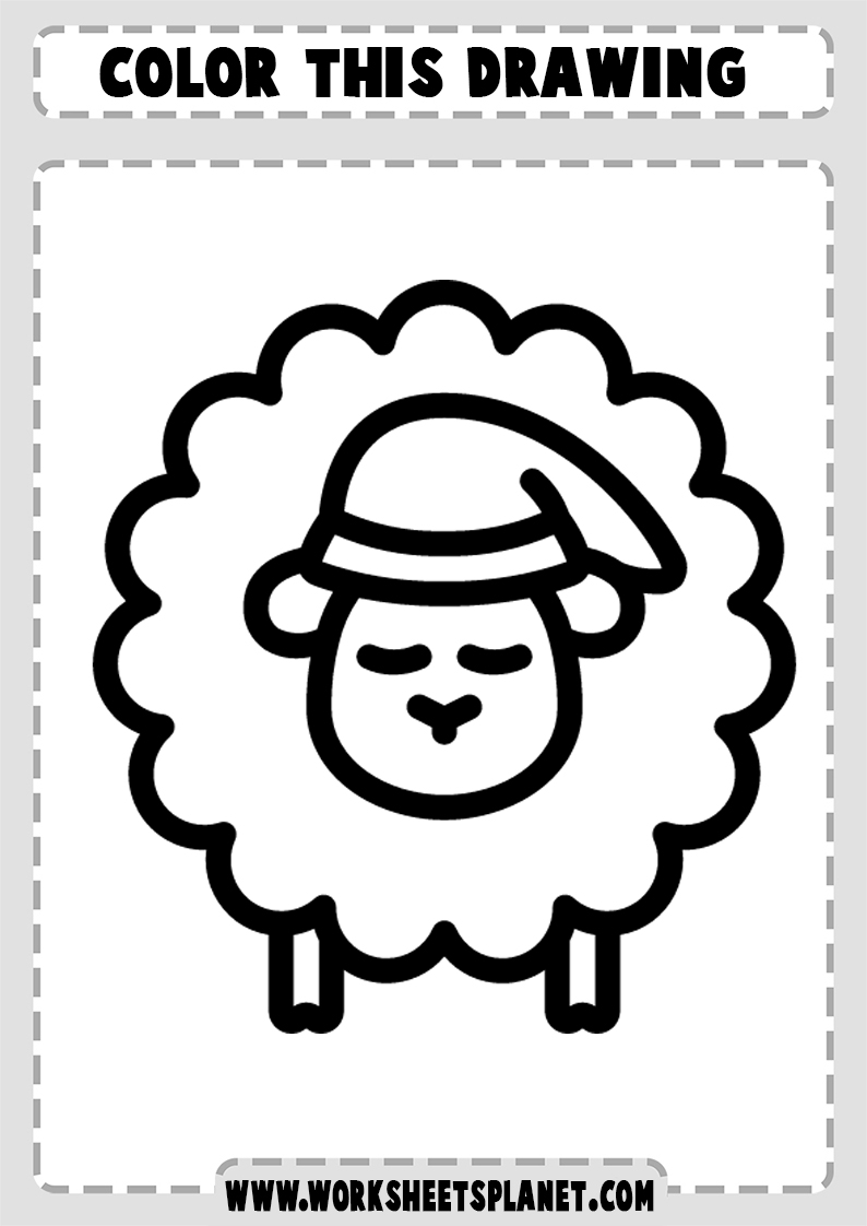 Sheep Drawings For Kids