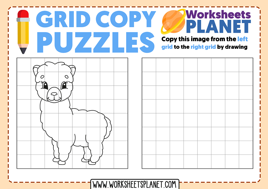 Drawing On The Grid Worksheets