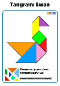 Tangram Swan Template