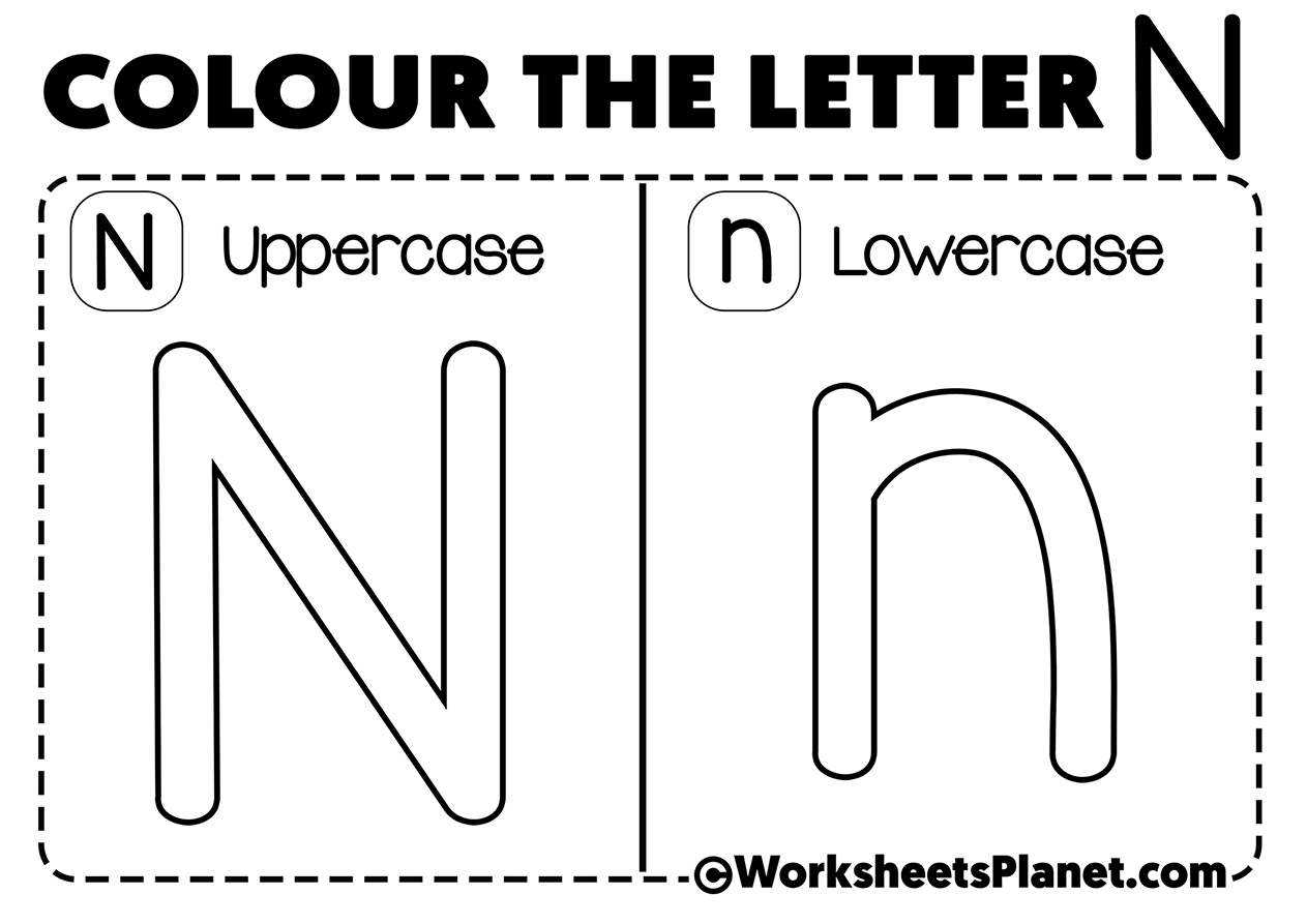 Letter N For Coloring