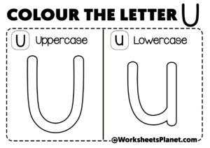 Letter U For Coloring