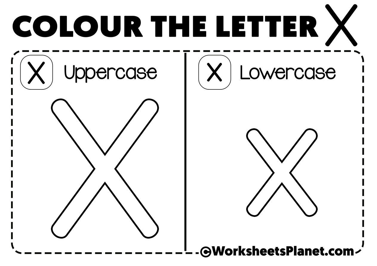 Letter X For Coloring