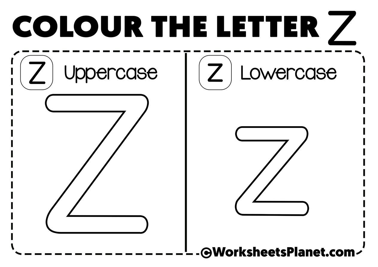 Letter Z For Coloring