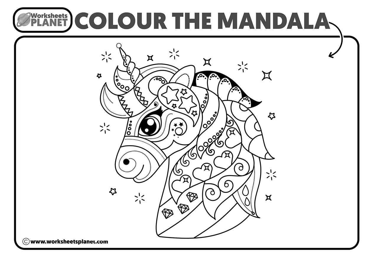 Mandala Best Unicorn Coloring Page For Kids Unicorn Coloring Pages