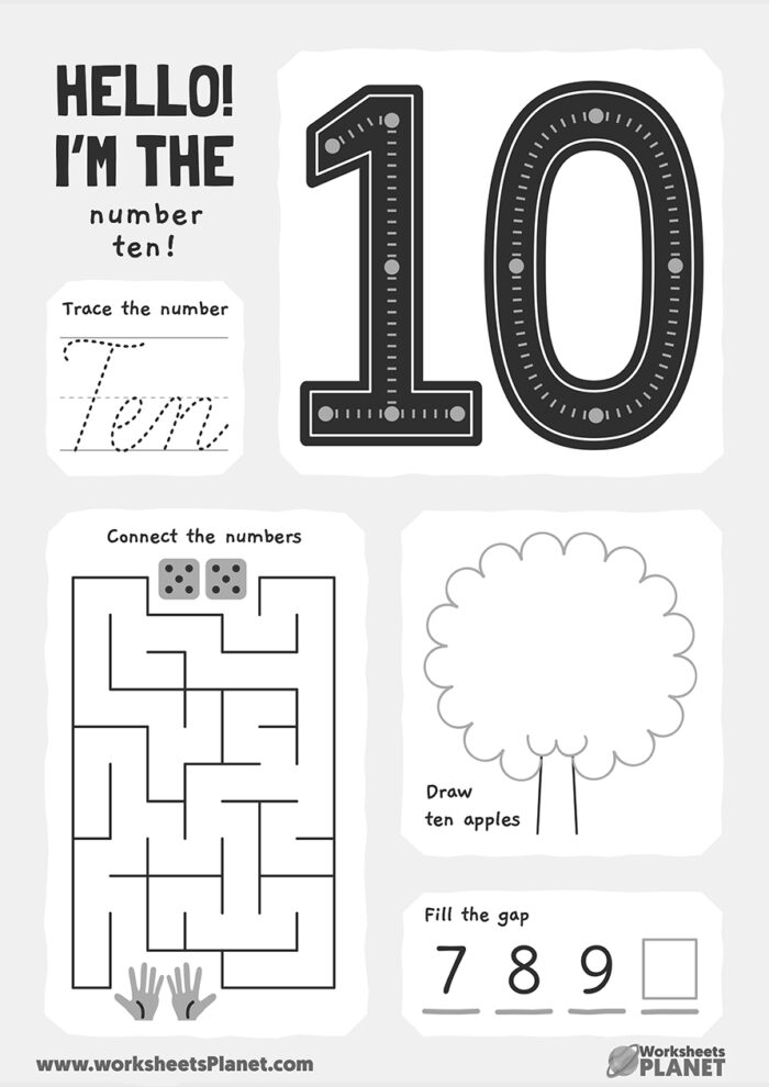 Learning Numbers Worksheets for Kindergarten