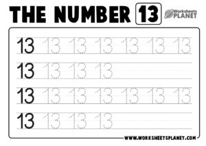 Tracing Numer 13