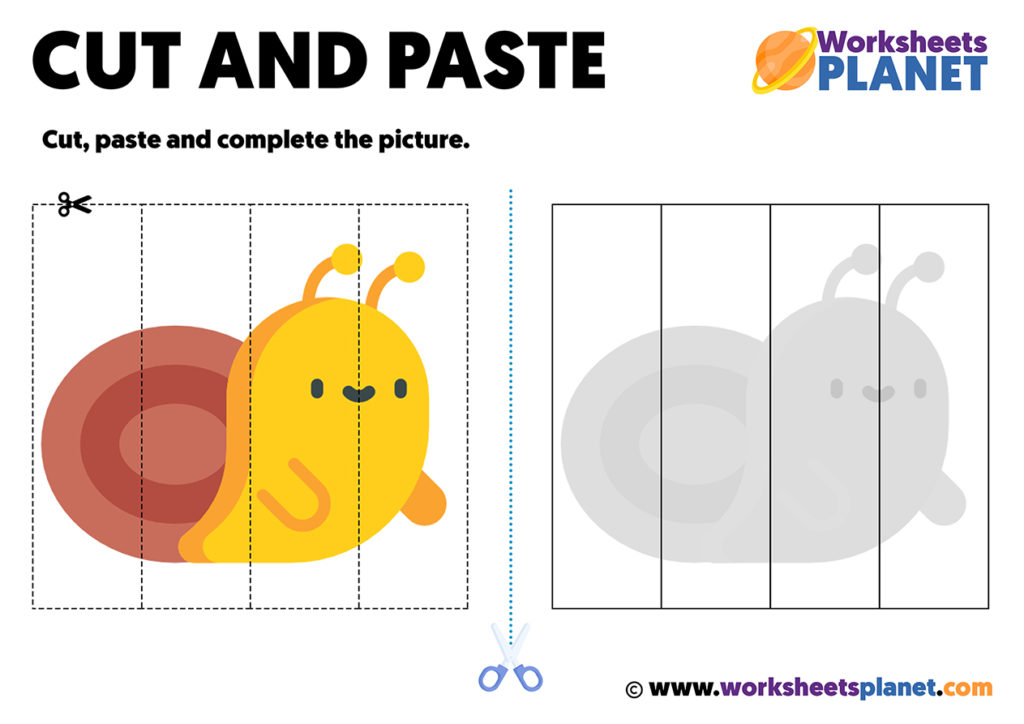 Cut Paste Patterns Worksheet For Kids