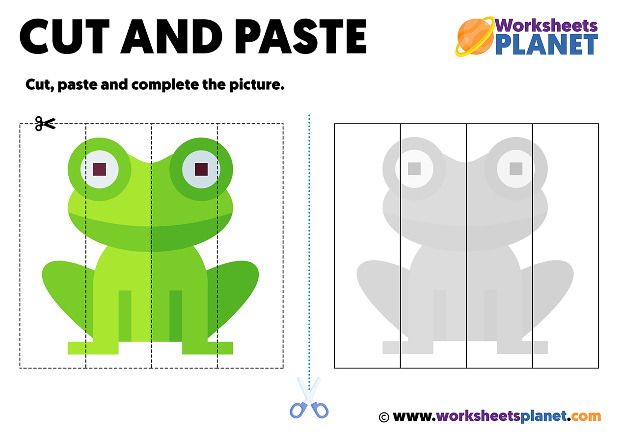 Cut And Paste Worksheets For Kindergarten