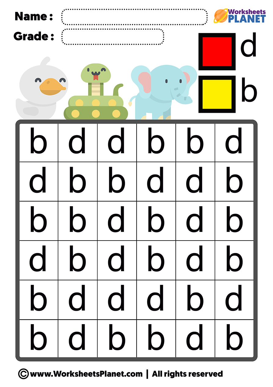 Letter Reversal Worksheets  Dyslexia Worksheets With B And D Confusion Worksheet