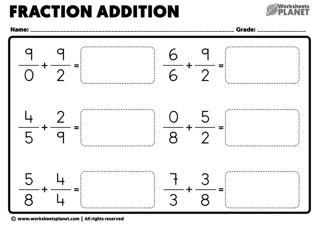 how to solve addition of fraction with different denominators
