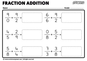 Fraction Addition Different Denominators
