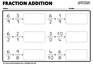 Fraction Addition Exercises
