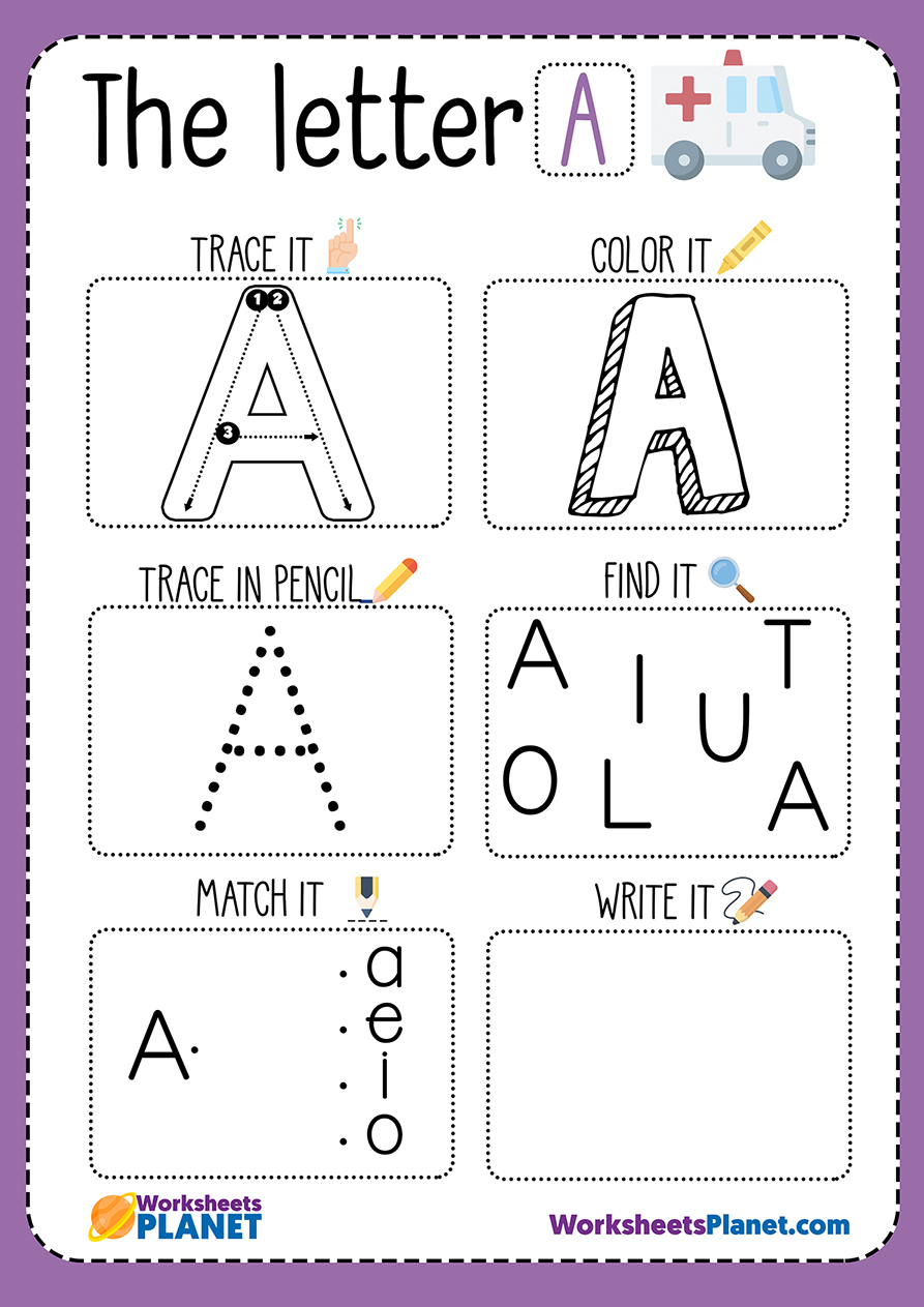 Letters a-k worksheet