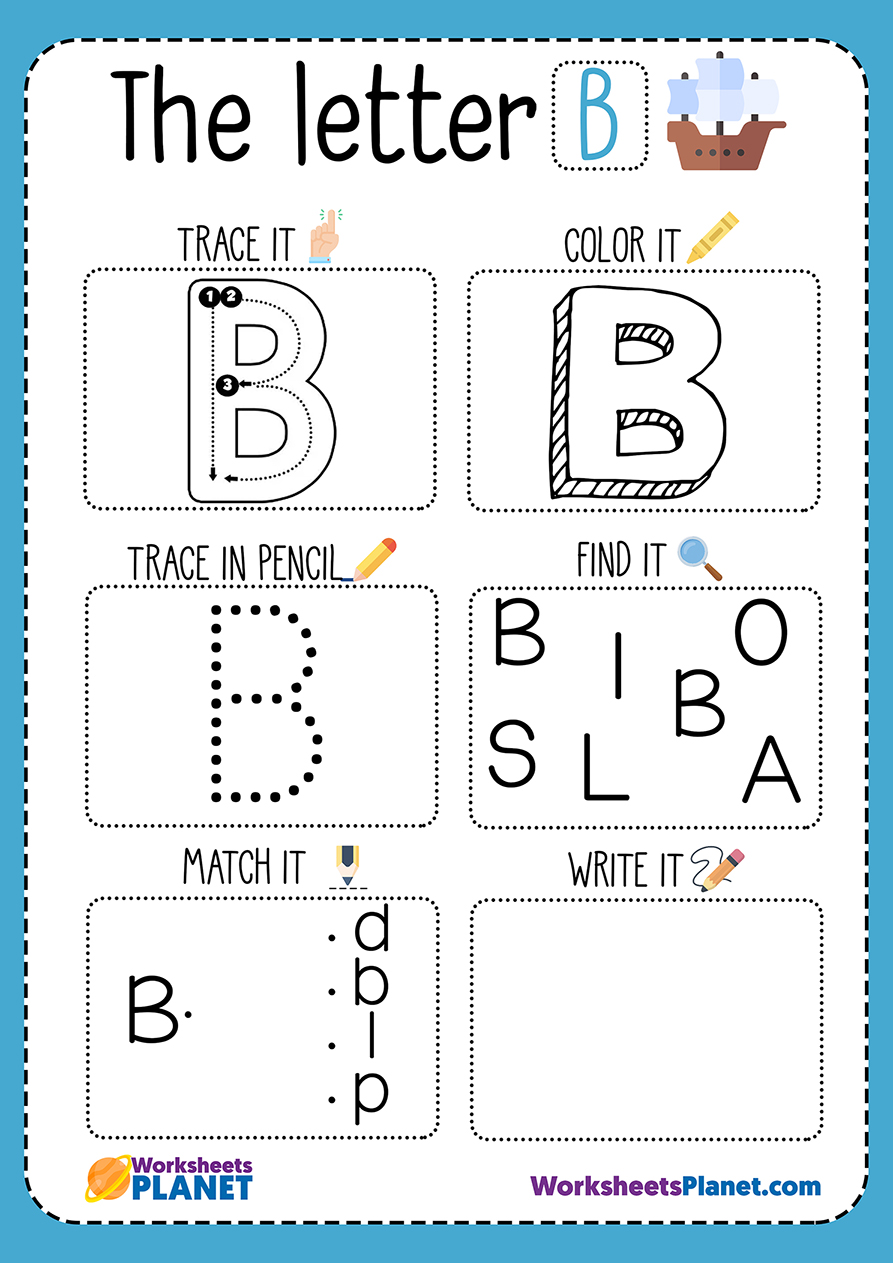 letter b homework for preschoolers