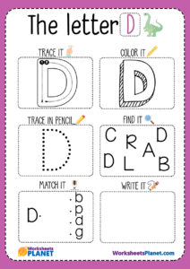 Letter D Worksheet