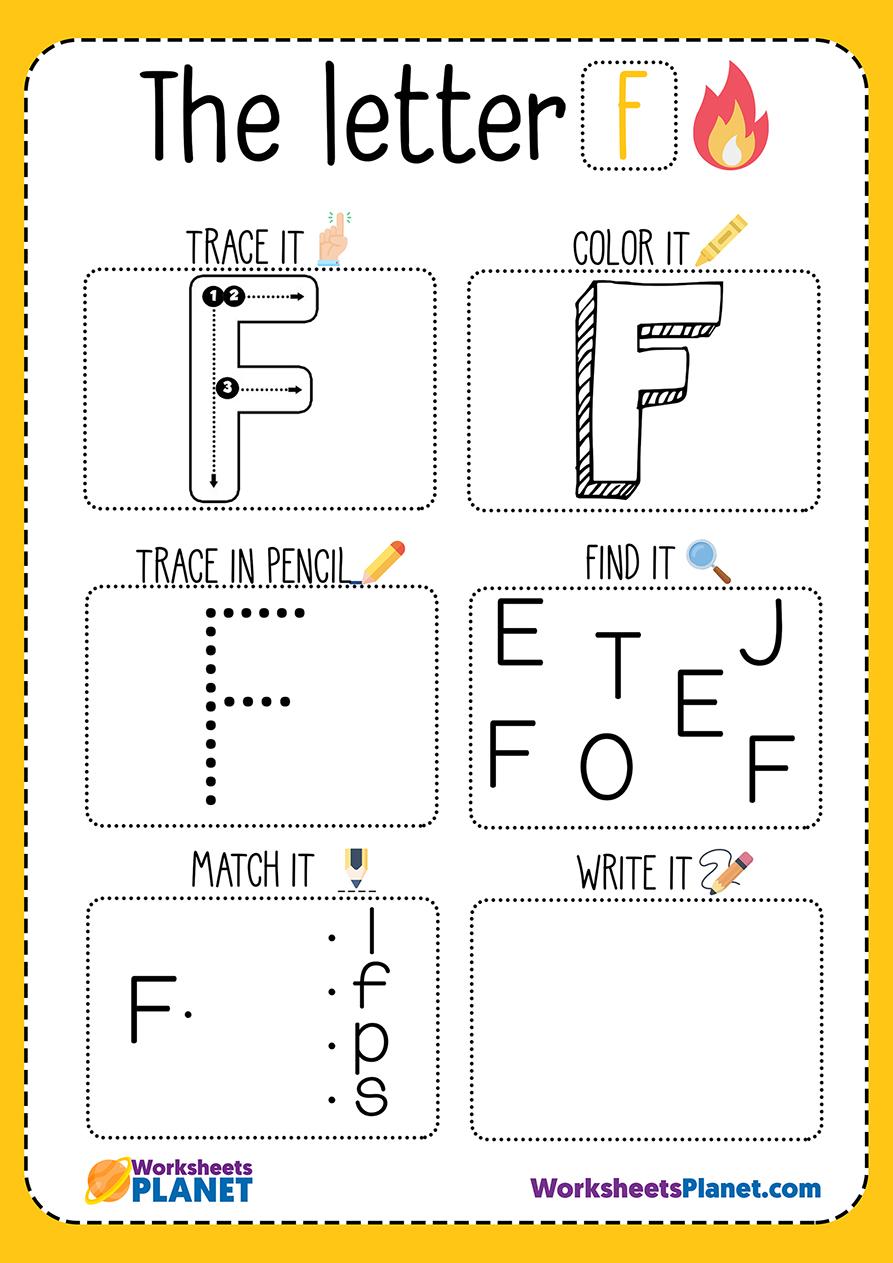 Letter F Worksheet