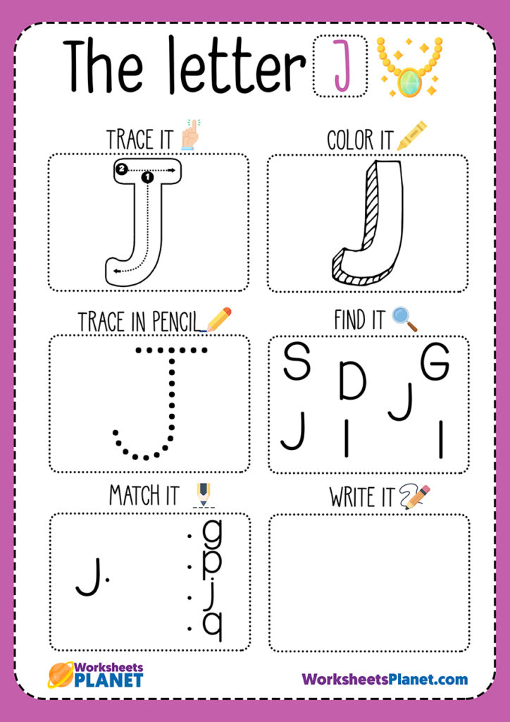 J Worksheets For Kindergarten Free Printable