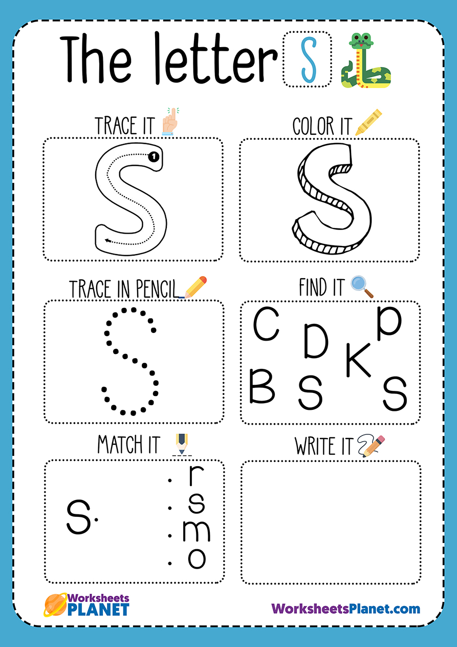 Letter S Worksheet