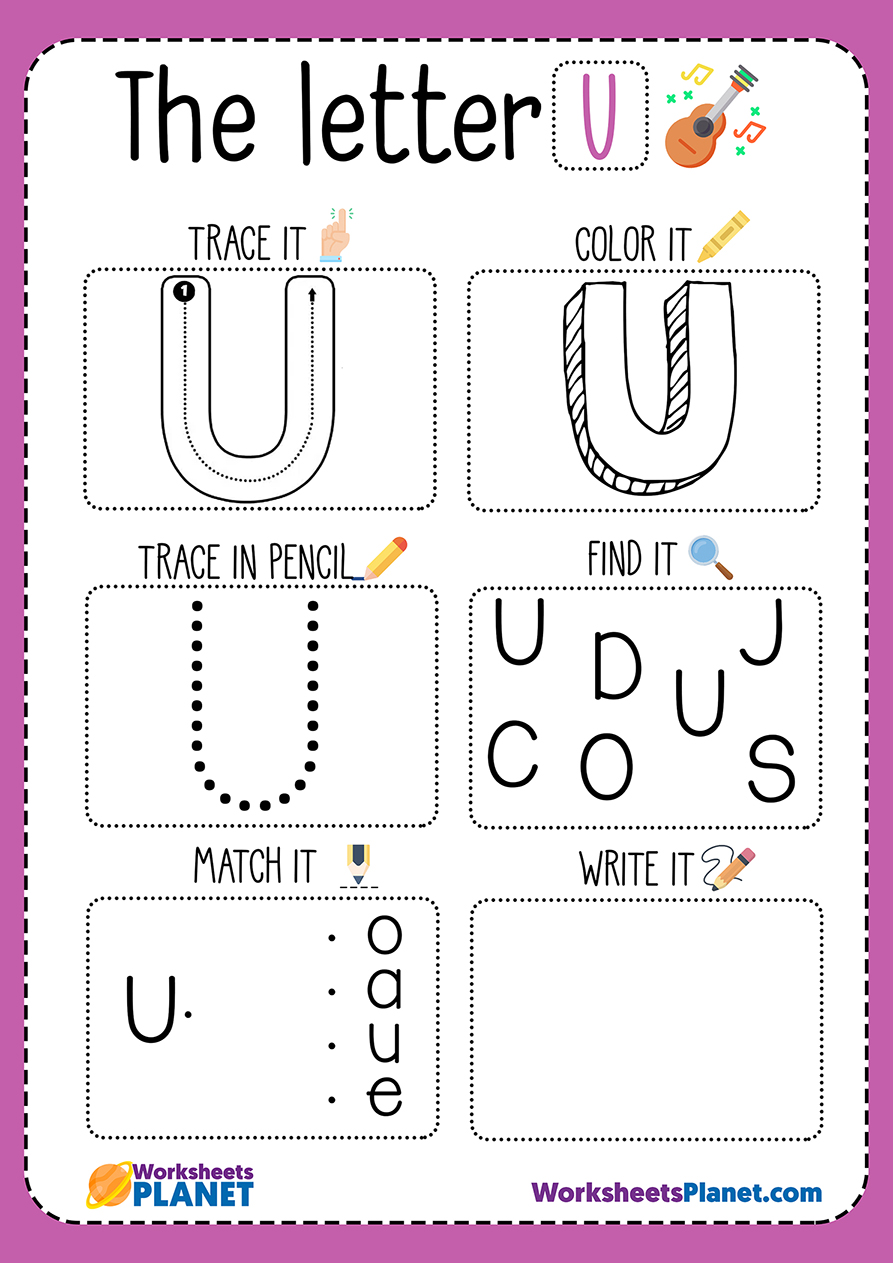 letter u worksheet