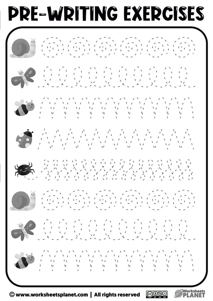 Printable Prewriting Activities for Preschoolers