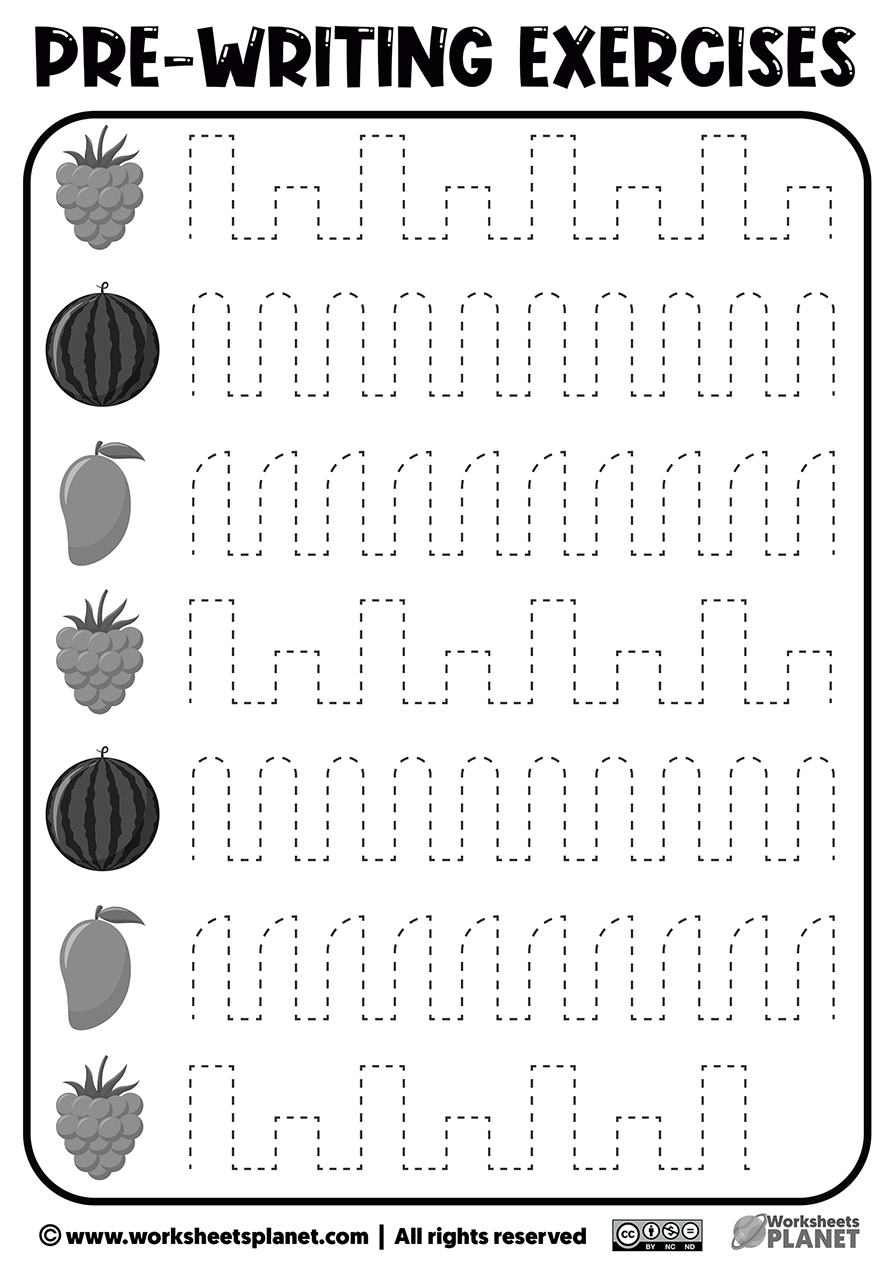 printable pre writing worksheets pdf