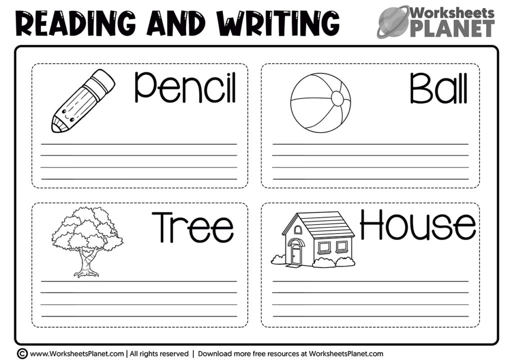 Reading and Writing Worksheets for Kids Ready to Print