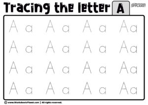 Tracing Letter A Worksheet