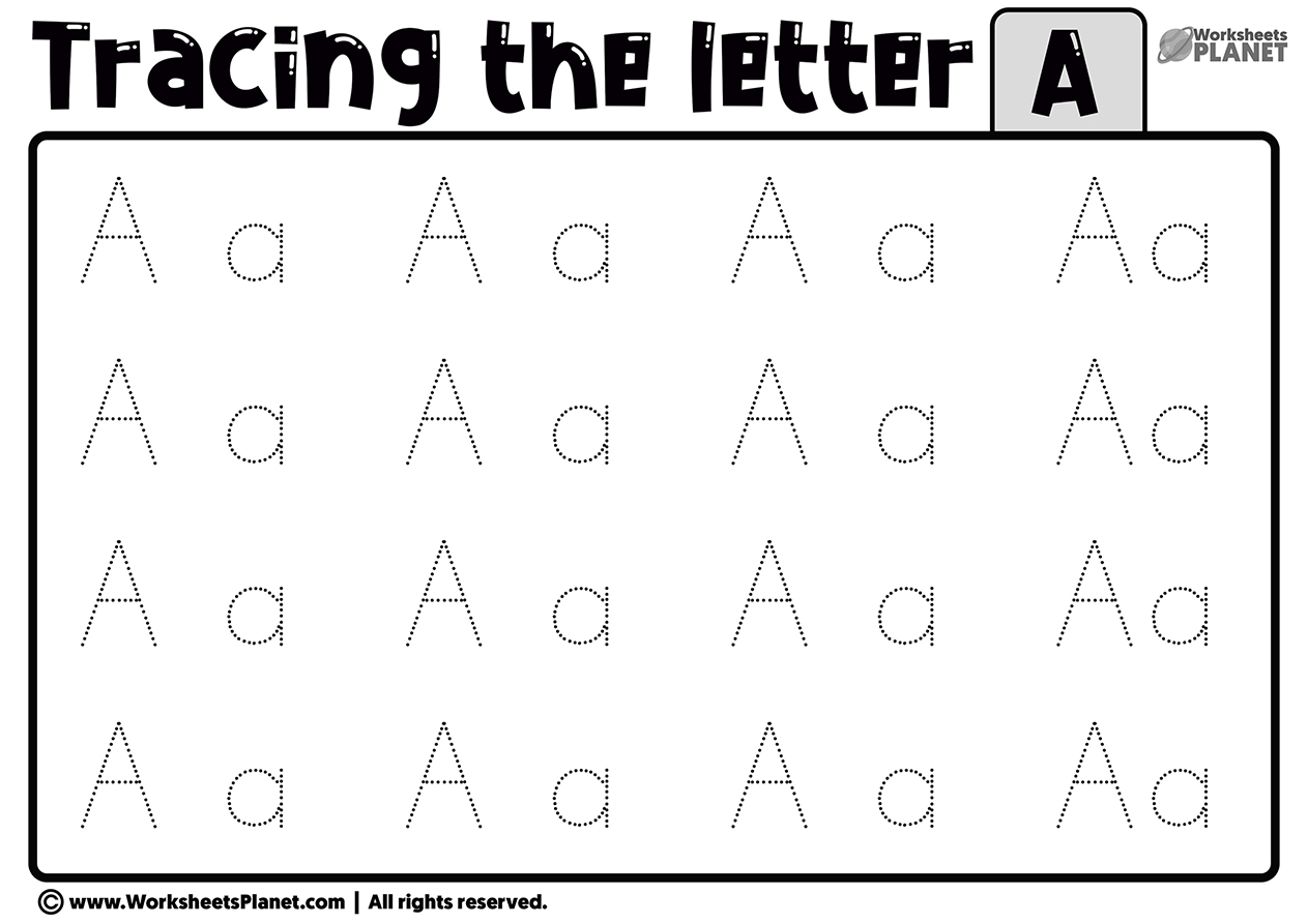 Tracing Letter A Worksheet