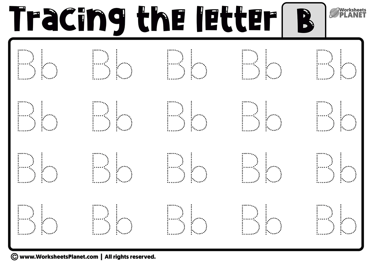 Tracing Letter B Worksheet