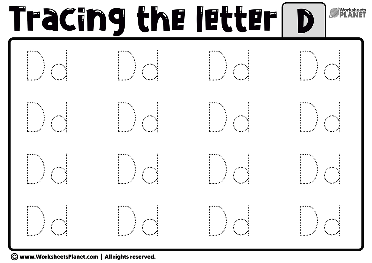 Tracing Letter D Worksheet