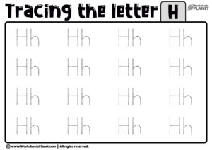 Tracing Letter H Worksheet