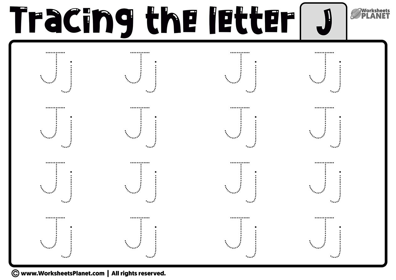 Tracing Letter J Worksheet