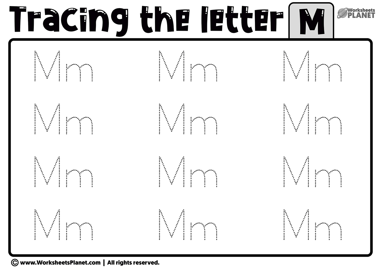 Tracing Letter M Worksheet