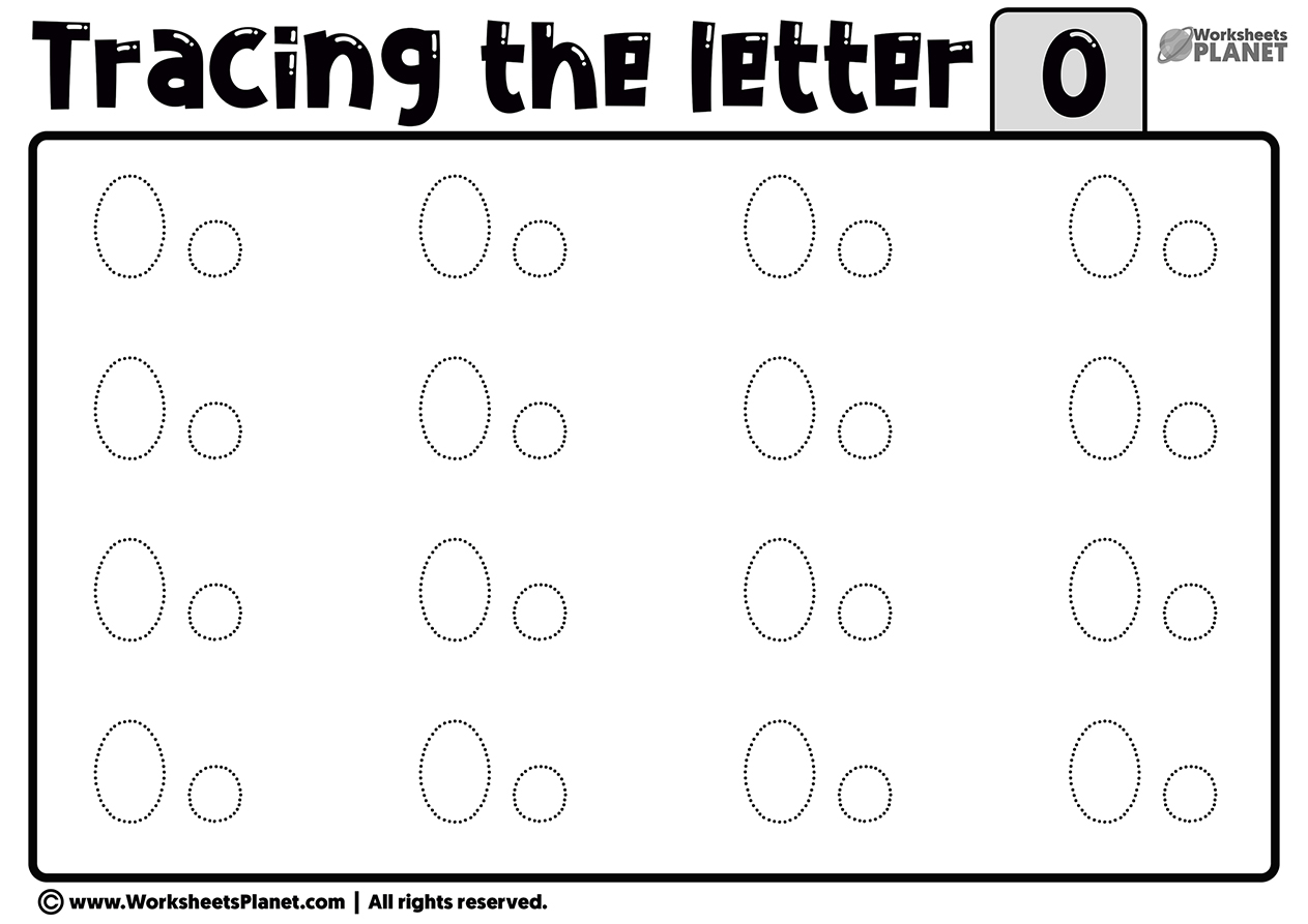 Tracing Letter O Worksheet