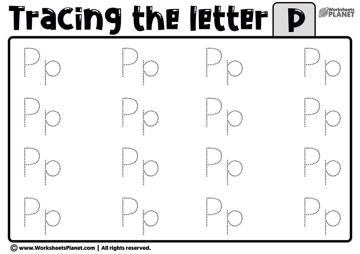 Tracing Letter P Worksheet