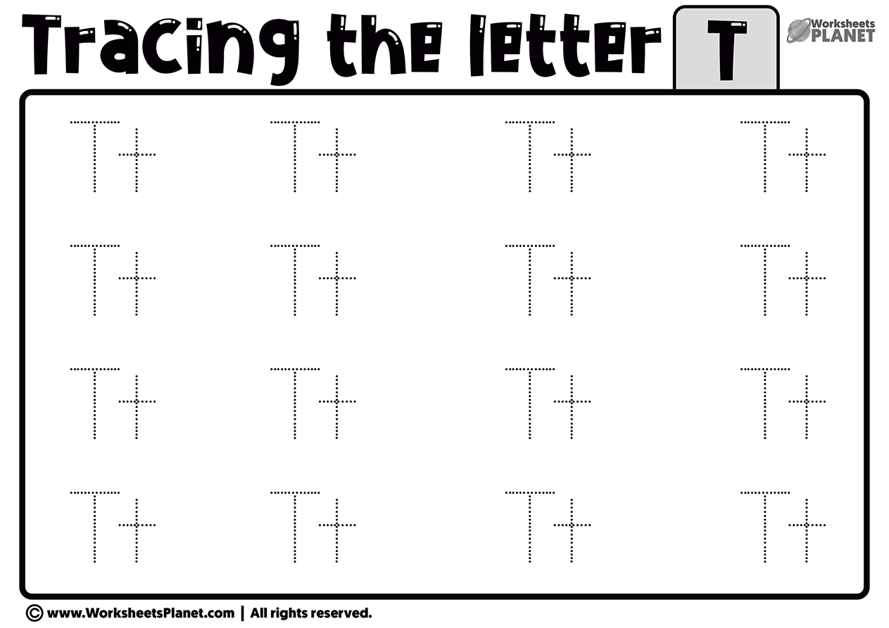 Tracing Letter T Worksheet