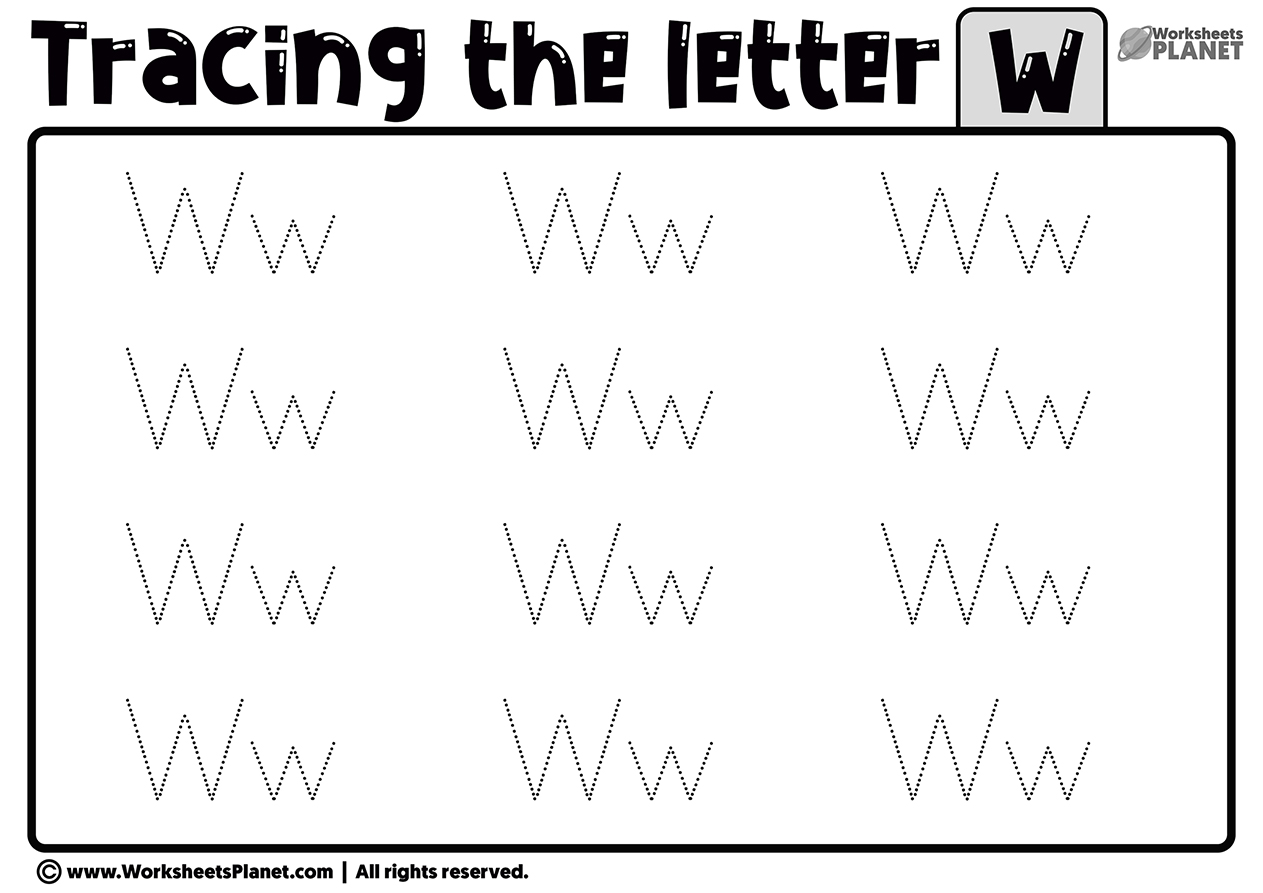 Tracing Letter W Worksheet
